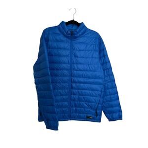 Oakley OMNI Puffer Jacket Mens XL Universal Blue Quilted Down Insulated Full Zip